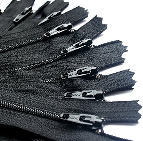 100 קרונות שחור רוכסן עבור מכנסיים, חולצות, תיקים, שקיות ומלאכה פרויקטים-תוצרת ארה ב