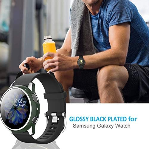 Highgo תואם ל- Samsung Galaxy Watch Active 2 עם מגן מסך זכוכית מחוסמת עבור Samsung Galaxy Watch