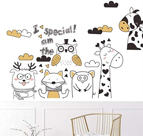 חיות מצוירות משפחה חמוד מדבקות קיר נשלף קישוט לבית ילדים חדר משתלת סלון גן ילדים דקור