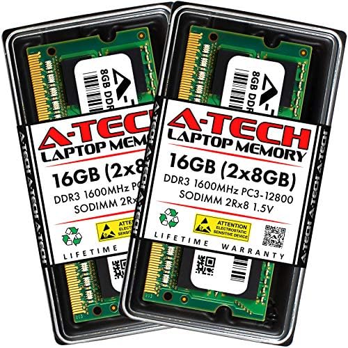 A-Tech 16GB ערכת זיכרון זיכרון זיכרון עבור HP/Compaq Elitebook Folio 9470M-DDR3 1600MHz PC3-12800 Non