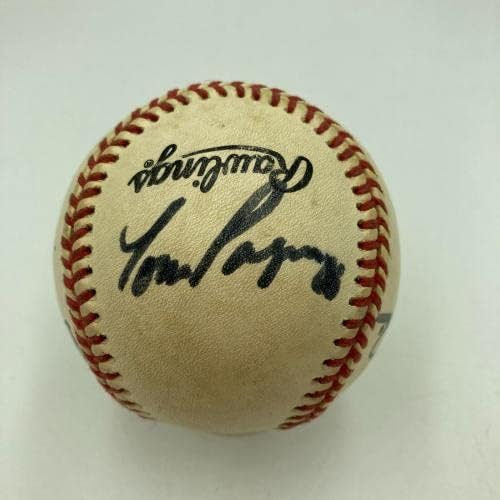 נדיר 1992 סנט לואיס קרדינלס 100 שנה למשחק חתום בשימוש בייסבול NL - משחק MLB השתמש בכדורי בייסבול