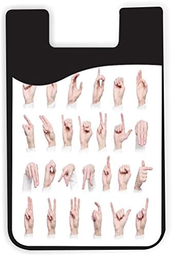 שפת סימן ידיים עיצוב אלפבית - סיליקון 3M דבק כרטיסי אשראי נקל
