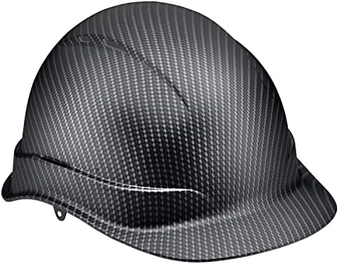 סגנון כובע אקרפאלי אוורור כובע קשה OSHA עבודות בנייה מאושרת קסדת בטיחות, סיבי פחמן שחורים קלאסיים