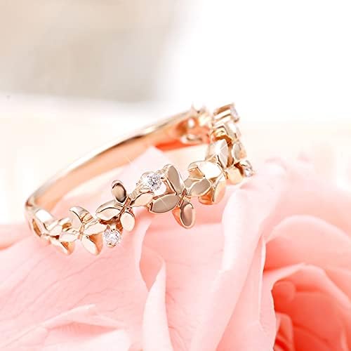 נשים טבעות אופנה פרח נשים יהלום טבעת נישואין מסוגננת מעוקבת