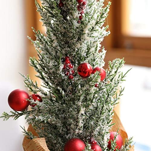 Soimiss 1pc מיני עץ חג המולד עיצוב Crabapple כדור חג המולד עץ עץ קישוט חג המולד