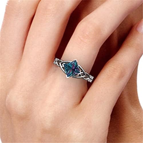 2023 חתונה חדשה צבעונית 512 נשים בגודל תכשיטים זירקון טבעות מתנה טבעת סגסוגת אצבעות טבעות תכשיטים