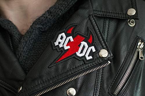 AC/DC Devil's Horns Music Music להקת רוק רקומה ברזל