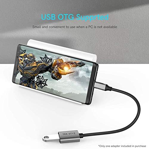 מתאם Tek Styz USB-C USB 3.0 תואם לממיר הנשי של Samsung Galaxy A12 OTG Type-C/PD USB 3.0.