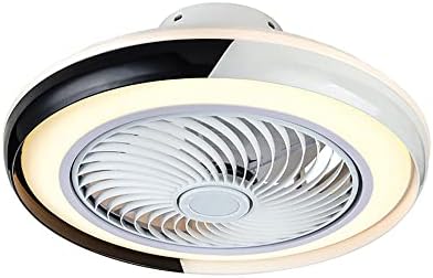 Kmyx מודרני LED 3 צבעים אור פשוטים מאוורר תקרה אור מבטל מאוורר מאוורר חדר אוכל חדר שינה חדר שינה אילם מאוורר