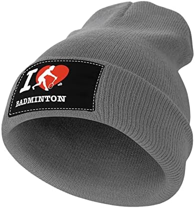 אני אוהב כובעי כפה של Badminton כובע חורף כובע סקי כובע סקי כובע רופף לגברים/נשים