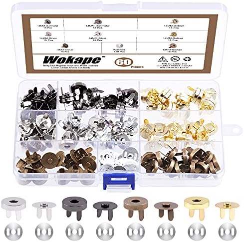 Wokape 60 Sets 4 צבעים 14 ממ כפתור מגנטי אמצעי מבחר מגוון, מצליחים מגנטיים אמצעי אצב