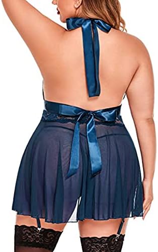 Oplxuo נשים פלוס הלבשה תחתונה בגודל הלבשה תחתונה שמלת ההלבשה ההלבשה התחתונה העמוקה עם צווארון v פרחוני תחרה