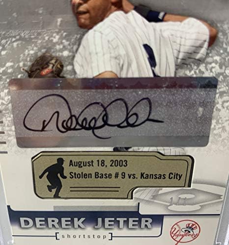 דרק ג'טר חתימה כרטיס חתום 1/1 NY Yankees 2004 SP סיפון עליון אותנטי