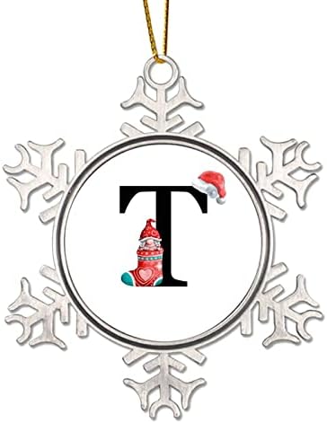 מצחיק סנטה גנום שם שחור ראשוני עץ חג המולד קישוט תלוי בראשי תיבות בהתאמה אישית קישוטים לחג
