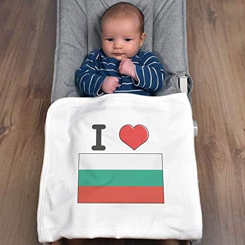 Azeeda 'אני אוהב בולגריה' שמיכה / צעיף כותנה כותנה