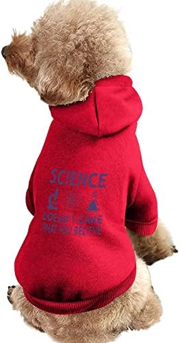 מדע מאמינים כי בגדי כלבים קפוצ'ונים של חיות מחמד חורפים סווטשירטים של כלבים רכים וחמים לכלבים בינוניים