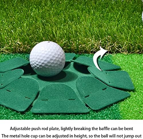 AKDXM מקורה מאמן גולף מקורה מסלול ירוק דשא מלאכותי קצר דו-צבעוני חור מתכת מתכוונת צלחת פוטטר מתאימה