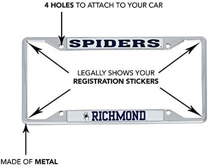 אוניברסיטת ריצ'מונד עכבישים מסגרת רישוי מתכת לחזית או אחורה של רכב מורשה רשמית