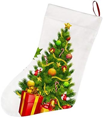 גרבי חג מולד שמח של סנטה, עץ אח גדול של חג המולד עץ תלייה גרביים לקישוט לקישוט לחג המולד בית