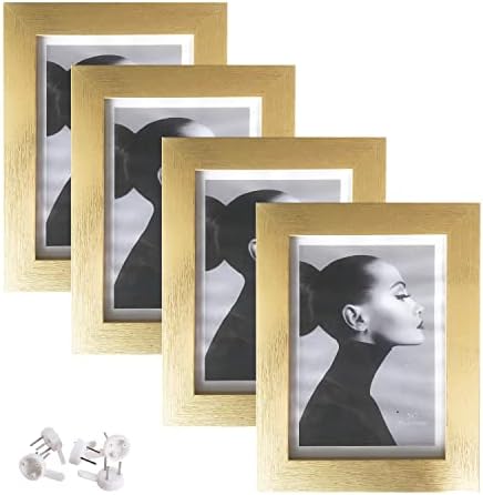 Kroshine 8x10 מסגרת תמונה של 4 יחידות עם גרגר עץ ותמונות זכוכית אמיתיות מסגרת מסגרת קולאז 'עיצוב