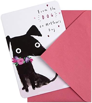 כרטיס יום האם של הולמרק מהכלב-עיצוב כלב שחור חמוד עכשווי