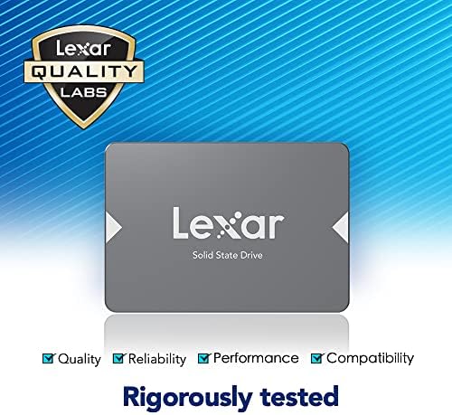 Lexar NS100 256GB 2.5 אינץ 'SATA III SSD, כונן מצב מוצק, עד 520MB/S קריאה