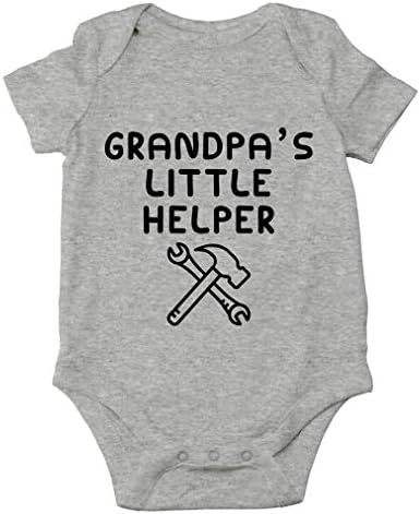 AW אופנת העוזר הקטן של סבא - אני אוהב את סבא שלי, הוא ה- BBF שלי - חמוד מקשה אחת לתינוק לתינוק