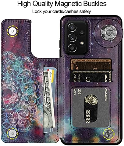 תואם עם גלקסי 52 5 גרם ארנק מקרה דק מגן מקרה עם אשראי כרטיס חריץ בעל להעיף פוליו רך עור מפוצל מגנטי