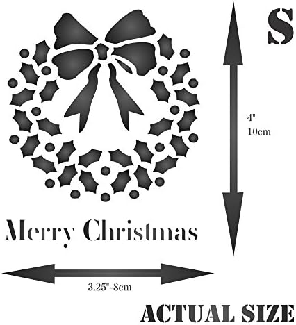 סטנסיל זר חג המולד, 3.25 איקס 4 אינץ-עיצוב רעיונות & מגבר; שבלונות כרטיס עבור תבנית ציור