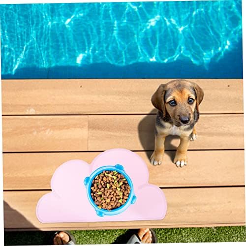 2 יחידות סיליקון לחיות מחמד מפית מפיות ילדים ילדים סיליקון מפית ענן בצורת חיות מחמד מפית כלב מזון מפית
