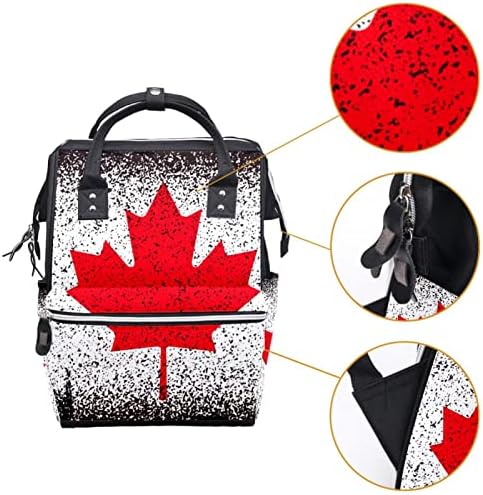 דגל קנדה דגל אדום מייפל עלה תיק חיתול תרמיל לתינוק חיתול תיקים תיקים מרובי פונקציה שקית נסיעות קיבולת