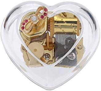 Youtang-Heart Heart Creative Creative Acrylic Acrylic 18-תווים קופסה מוזיקלית, צעצועים מוזיקליים,