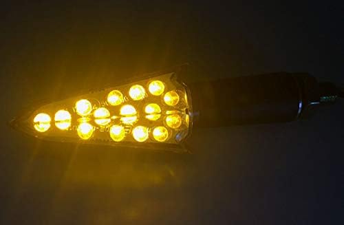 מוטורוגו שחור חץ ארוך גזע הפעל אותות הוביל אורות מצמוצים אינדיקטורים תואם עבור 1999 ימאהה 600