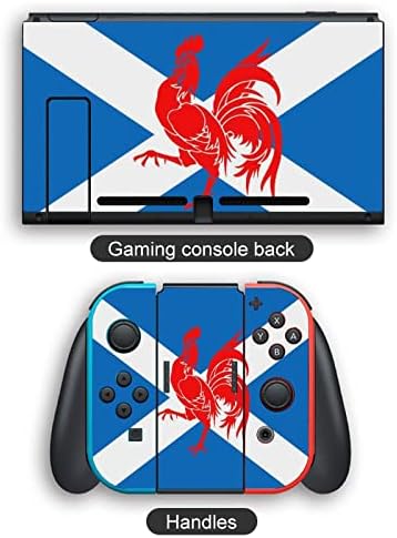 זין אדום סקוטלנד מתג דגל מדבקת משחק דפוס יפה עטיפה מלאה עטיפה מלאה מדבקה של סרט מגן תואם ל- Switch Lite