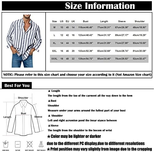 חולצות לגברים אופנה לגברים כיס מזדמן כפתור פסים שרוול ארוך חולצות חולצות חולצות