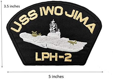 ארהב חמודה חיל הים USS IWO JIMA LPH-2 ברזל רקום על תפירה על תיקון