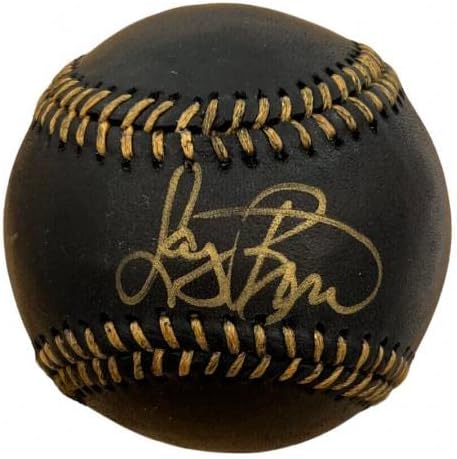 לארי בירד מג'יק ג'ונסון חתם על בייסבול שחור ליגה בייסבול BMLB PSA - NBA חתימה חתימה שונות של פריטים שונים