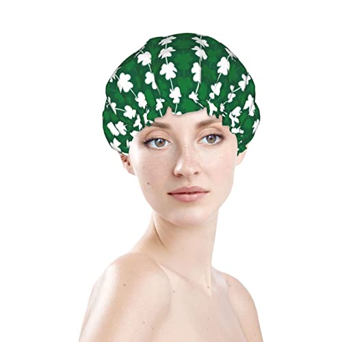 נשים לשימוש חוזר כובע שיער שיער ירוק תלתן סנט פטריק שכבות כפול