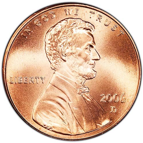2006 ד 'סאטן גימור לינקולן הזיכרון Cent Choice Uncirulated Us Mint Mint