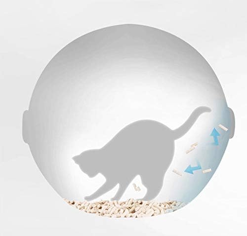שיפט חתול ארגז חול עם חתול המלטת סקופ פחמן מסונן סגור לחלוטין מעוגל רול-למעלה מכסה לשפוך מניעת חתול אסלת