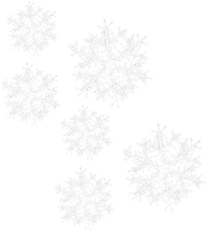 פלסטיק גדול פתית שלג תליון שלוש חתיכה סט של קישוטי חג המולד תליון לבן חג המולד פתית שלג חם נברשת גבישים