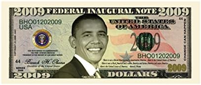 חבילת קלאסיקות אמריקה של אמריקה של 5 - ברק אובמה 2009 שטר דולר זיכרון