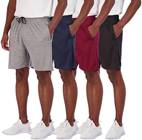 4 חבילה: מכנסיים קצרים של רשת אתלטית בגובה 7 אינץ