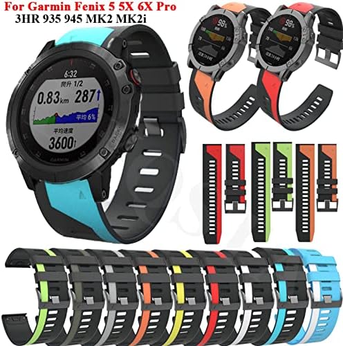PCGV Sport Silicone Watchband רצועת כף היד עבור Garmin Fenix ​​6x 6 Pro 5x 5 פלוס 3 שעות חכם Smartwatch 22 26