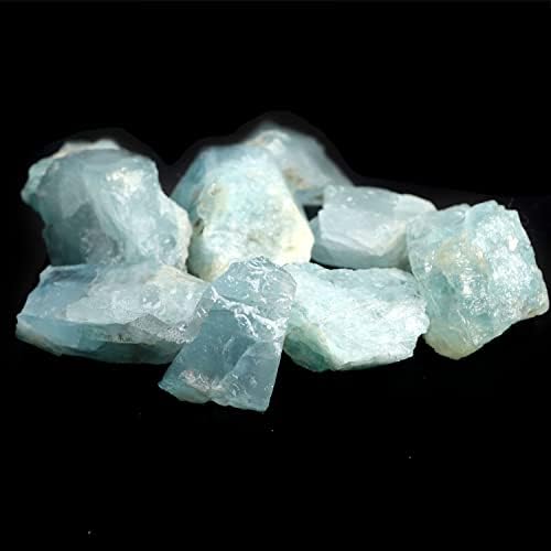 Binnanfang AC216 1PC טבעי שקוף אקוומרין חצי יקר חצי אבני חן גבישים דגימה מינרלית