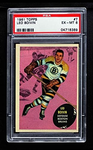 1961 Topps 7 ליאו בויבין בוסטון ברוינס PSA PSA 6.00 Bruins