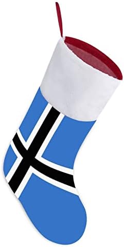 דגל אסטוניה אדום חג המולד של חג המולד קישוטי הבית לקישוטים לעץ חג המולד גרביים תלויים