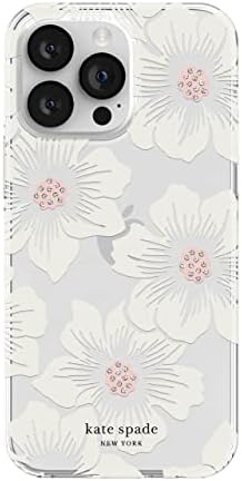 קייט ספייד ניו יורק מגן על קשיי הקשיח התואם ל- Apple iPhone 14 Pro Max-Hollyhock Floral Clear