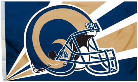 Fremont Die Nfl Los Angeles Rams 3 'x 5' דגל עם Grommets, 3 x 5 מטר, קסדה