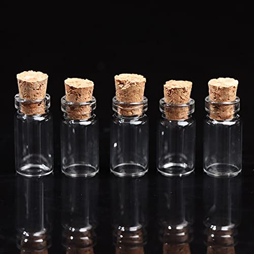 10 יחידות מיני צינורות זכוכית קטנים עם פקק פקק ברור בקבוקונים זעירים צנצנות מכולות הודעה תכשיטים